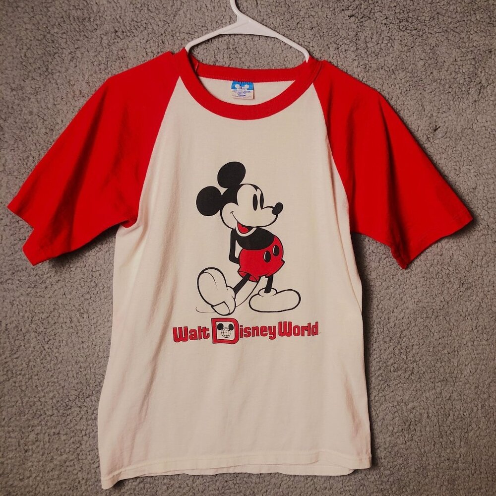 WALT DISNEYWORLD Mickey Mouse T-Shirt Men Medium 80sSingle Stitch SS Graphic Tee